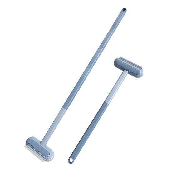 Window Screen Brush 2 In 1 Dual Brush System Glass Tiles Bathroom Doors Car Windshields Cleaner with Extension Pole