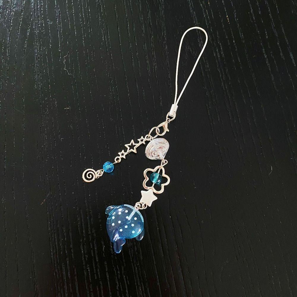 Y2k Unique Shark Phone Charm Ocean Theme Phone Lanyard Mobile Phone Chain  Hanging Ornament