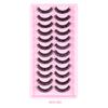 12 Pairs Of Man-Made Fiber False Eyelashes, Multi-Layer Curl Dd Big Curl Eyelashes