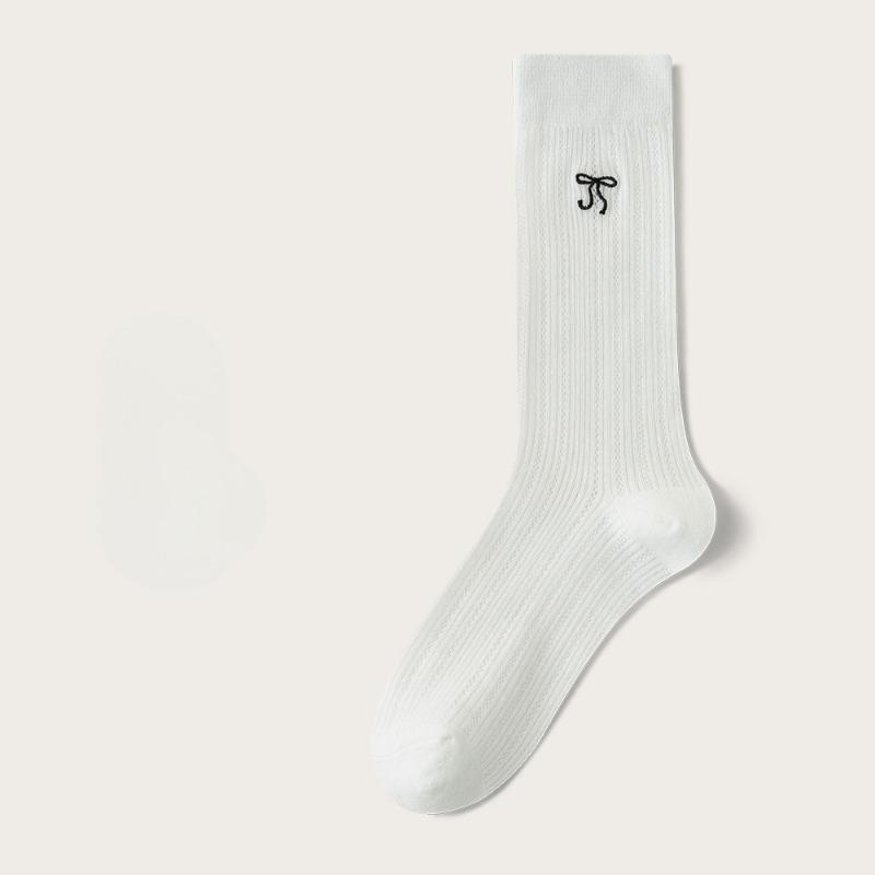 Summer Mesh Breathable Mid-calf Socks for Women, Trendy Thin Pile Socks, Pure Cotton Boneless Women's Socks