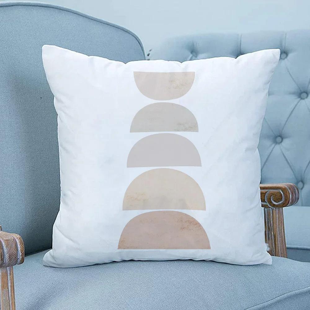 Colorful and minimalist geometric printed pattern cushion cover for home living room sofa chair decorative pillowcase