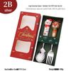 Cross-Border Christmas Cartoon Cutlery Set: Cute Tree & Snowman Dessert Spoons & Forks in Gift Box