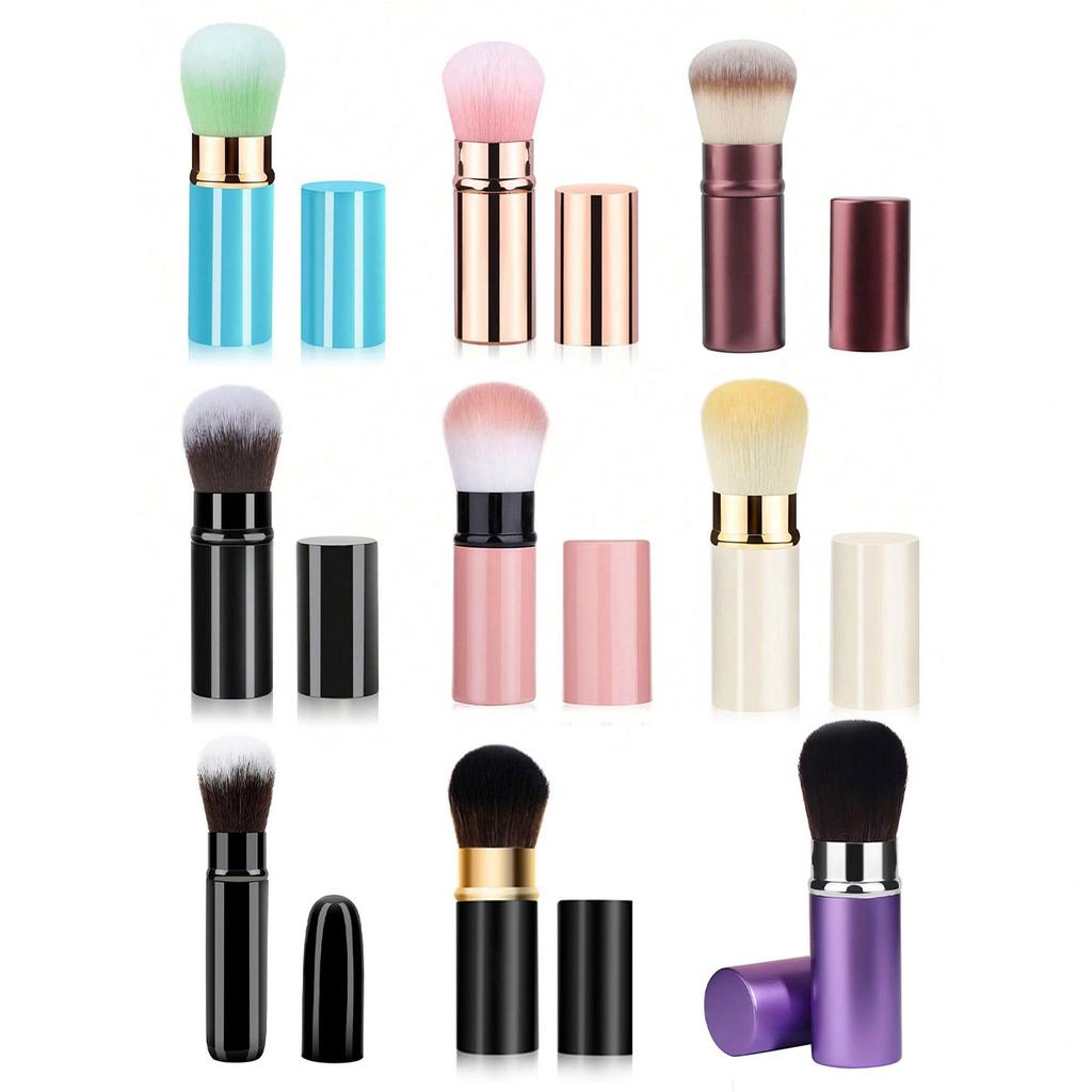 Retractable Brush Makeup Brush Powder Blusher Powder Brush Mini Multi-function Portable With  Handle