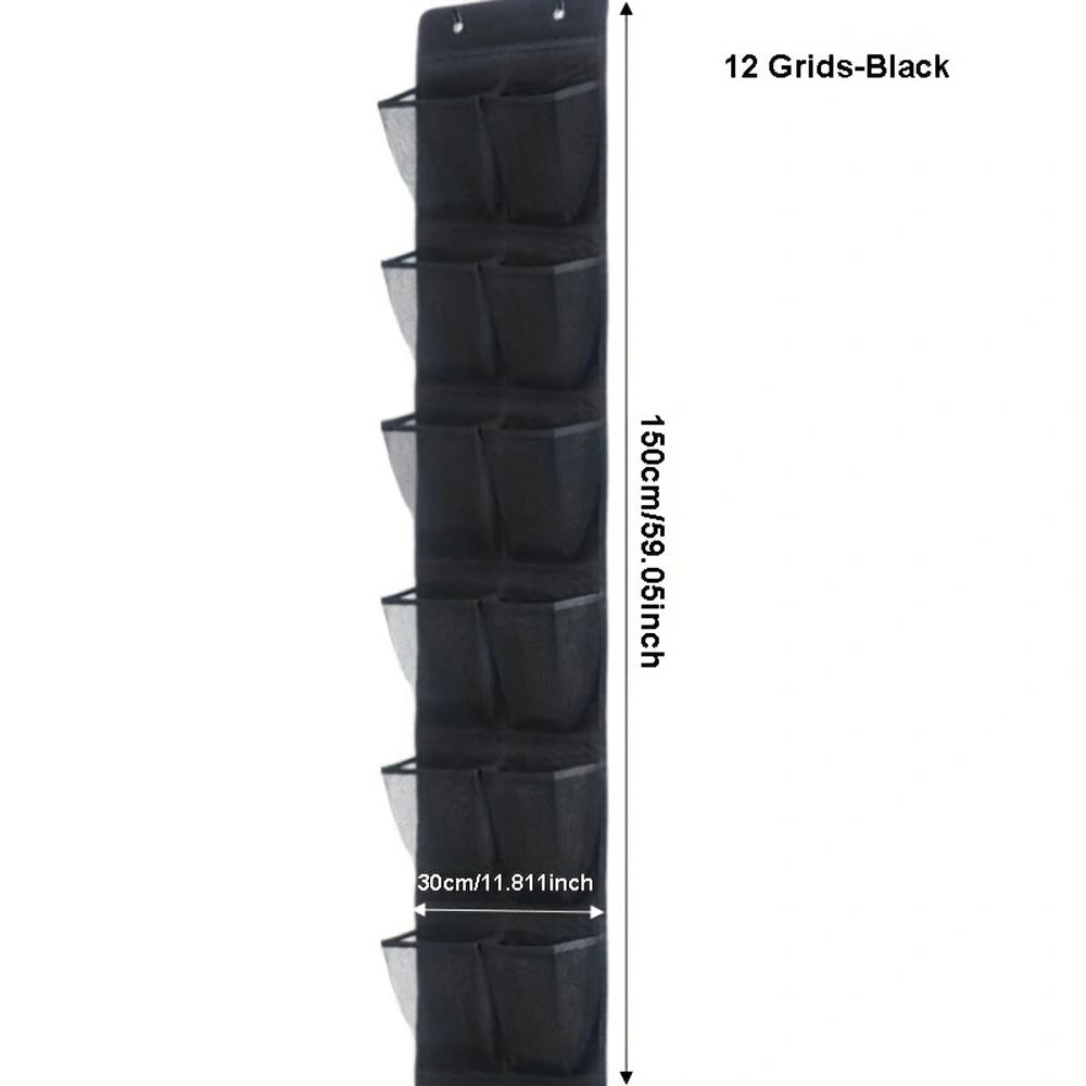 Tür-Schuh-Organizer, 24 große atmungsaktive Netztaschen, platzsparender hängender Aufbewahrungshalter, Schrankständer Hänger hält