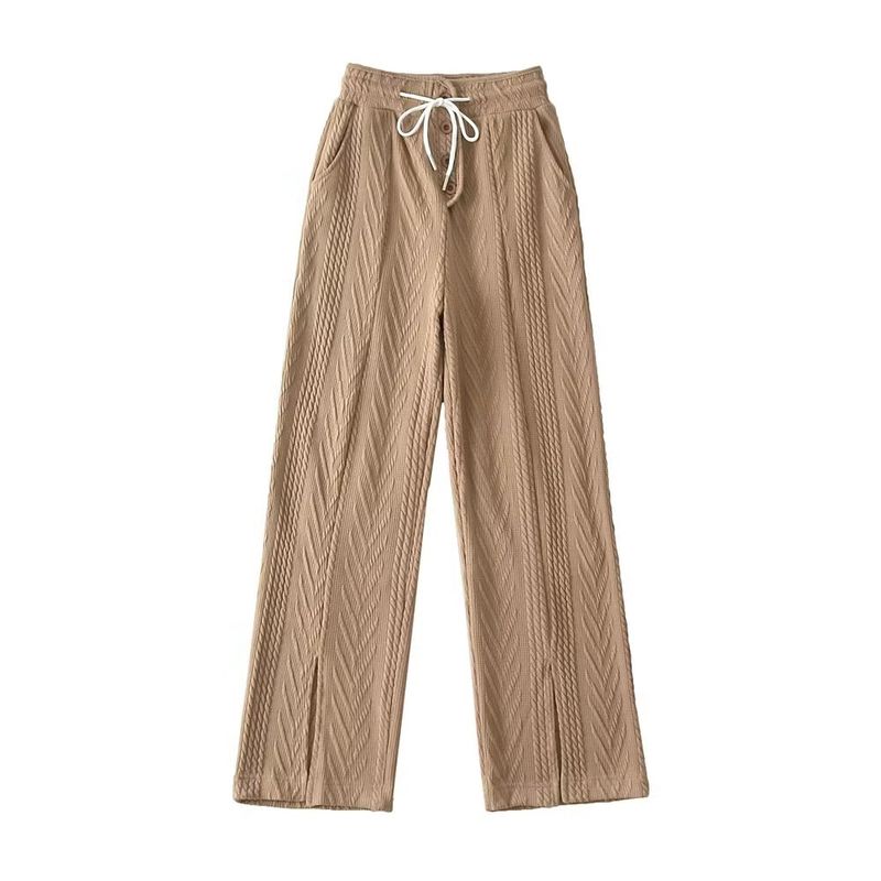 Ur Za Cosfashion Women's Wear Autumn and Winter New European and American Style Thickened Knitting High Waist Commuter Pants 3 Long Color