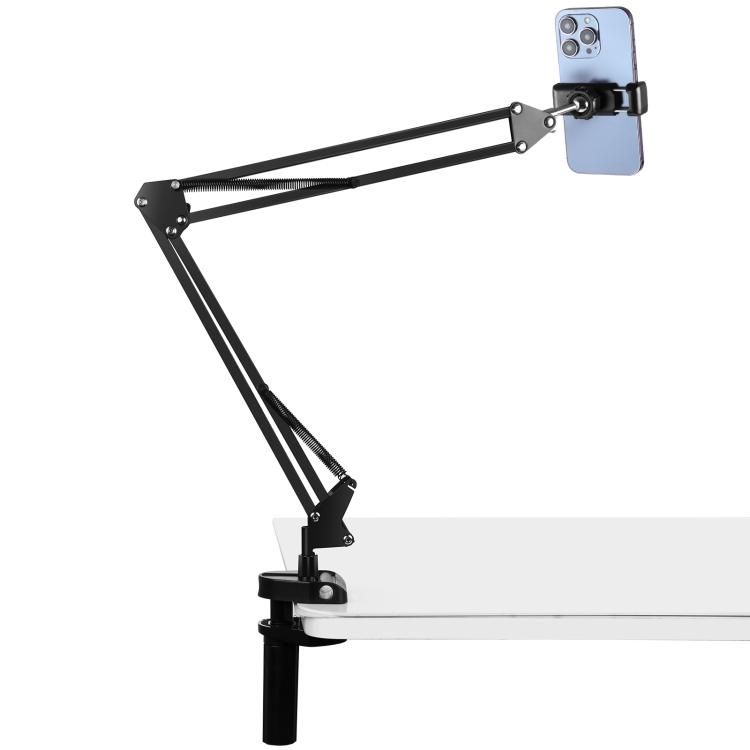 PULUZ Live Broadcast Desktop Articulating Arm Holder with Phone Clamp (Black) чёрный