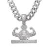 Money Bag Necklace Full of Diamonds European and American TEMU Hot Selling Hip-hop Pendant Street Clothing
