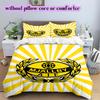 Mjällby AIF football Pattern Bedding,Quilt Set Quilt Cover Pillowcase Home Birthday Gift (1*duvet cover+2*pillowcase,without core)