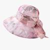 Foldable Thin Bow Sunshade Cap Portable Sunscreen Basin Hat Women Fisherman Hat  Outdoor