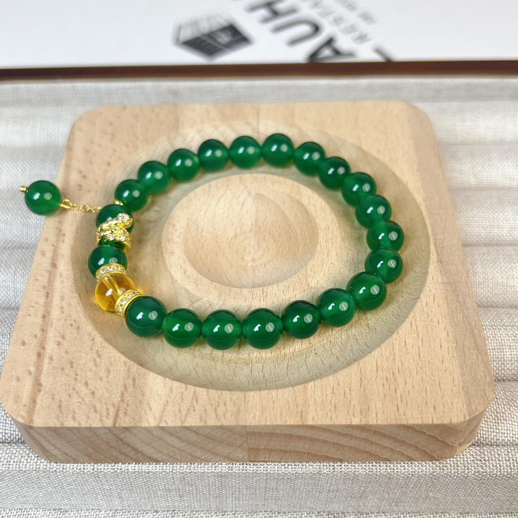 Natural Agate Chalcedony Bracelet. Fashion Women Daily Jewelry Lucky Gift