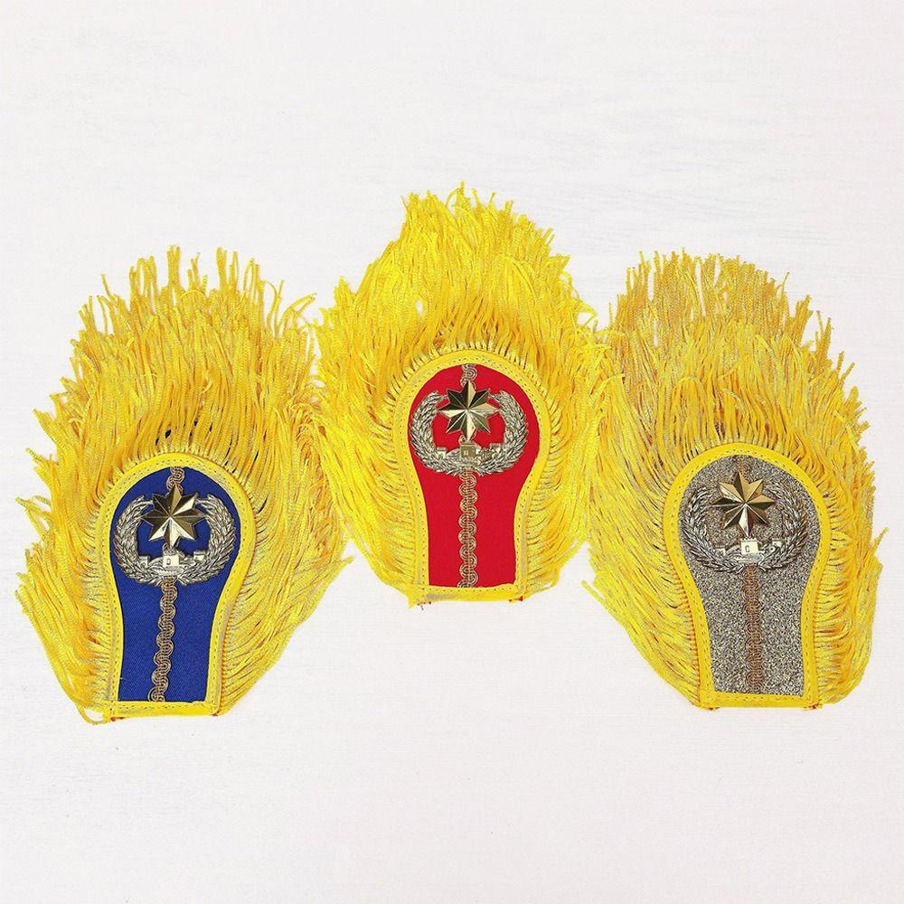 1Pair Colorful Tassel Fringe Epaulets Multipurpose Jackets Overcoats Epaulett for Drum Horn Band