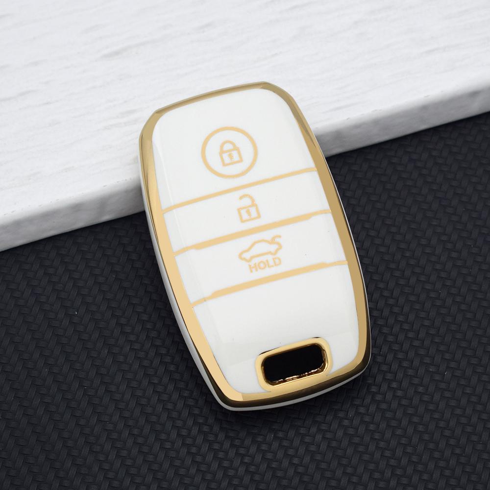 Soft Car Key Case Cover for KIA Sportage Cerato Optima K2 K3 K4 K5 RIO Picanto Soul Sorento Sedona 3/4 Buttons Car Key Shell Bag