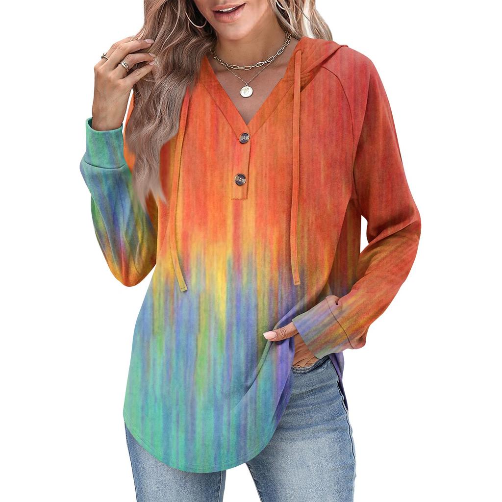 Women's Fashion Women's Lightweight Long Sleeve Pullover With Pockets Preppy Graphic Hoodie