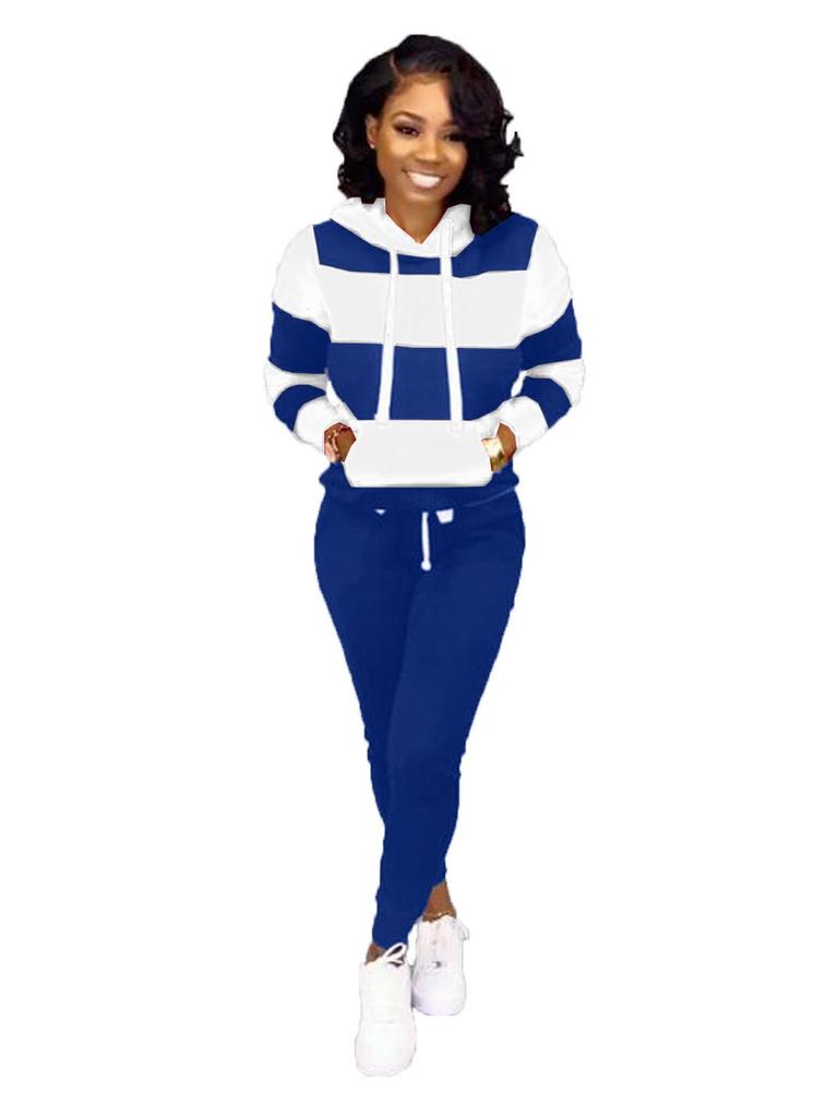 European & American Women's Autumn/Winter Cotton Hoodie & Sweatpants Set
