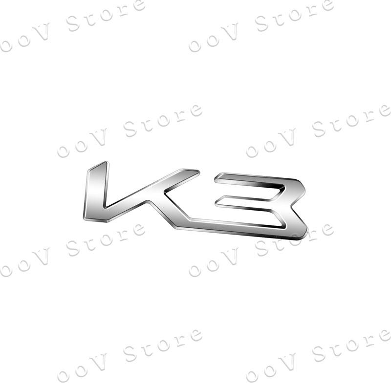 3D Metal K3 K5 K8 Logo Car Fender Side Rear Tail Trunk Emblem Sticker For KIA Sportage K9 Forte Ceed Sorento Cerato Rio Soul  FZ3