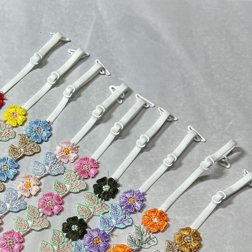 Anti-slip Floral Bra Straps Embroidered Flowers Lace Shoulder Strap  Wedding Party Dress