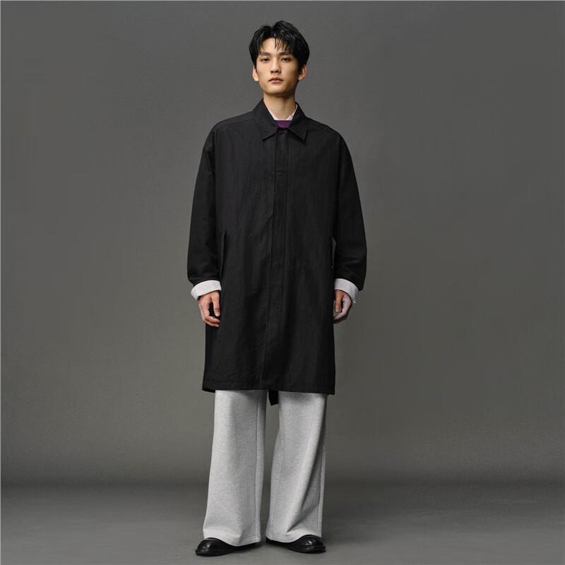 GIORDANO CONCEPTS Men's Textured Lapel Long Jacket