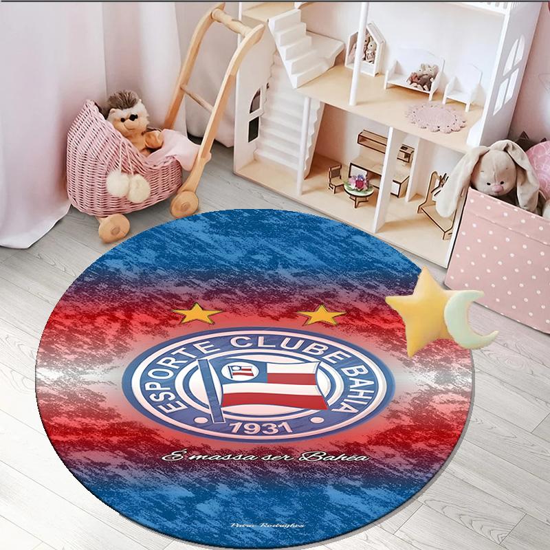 1PC round rug Esporte Clube Printed Round Area Rug ,Rug For Home Office, Round Chair Rug, Decorative Carpet Fan gifts Christmas gift