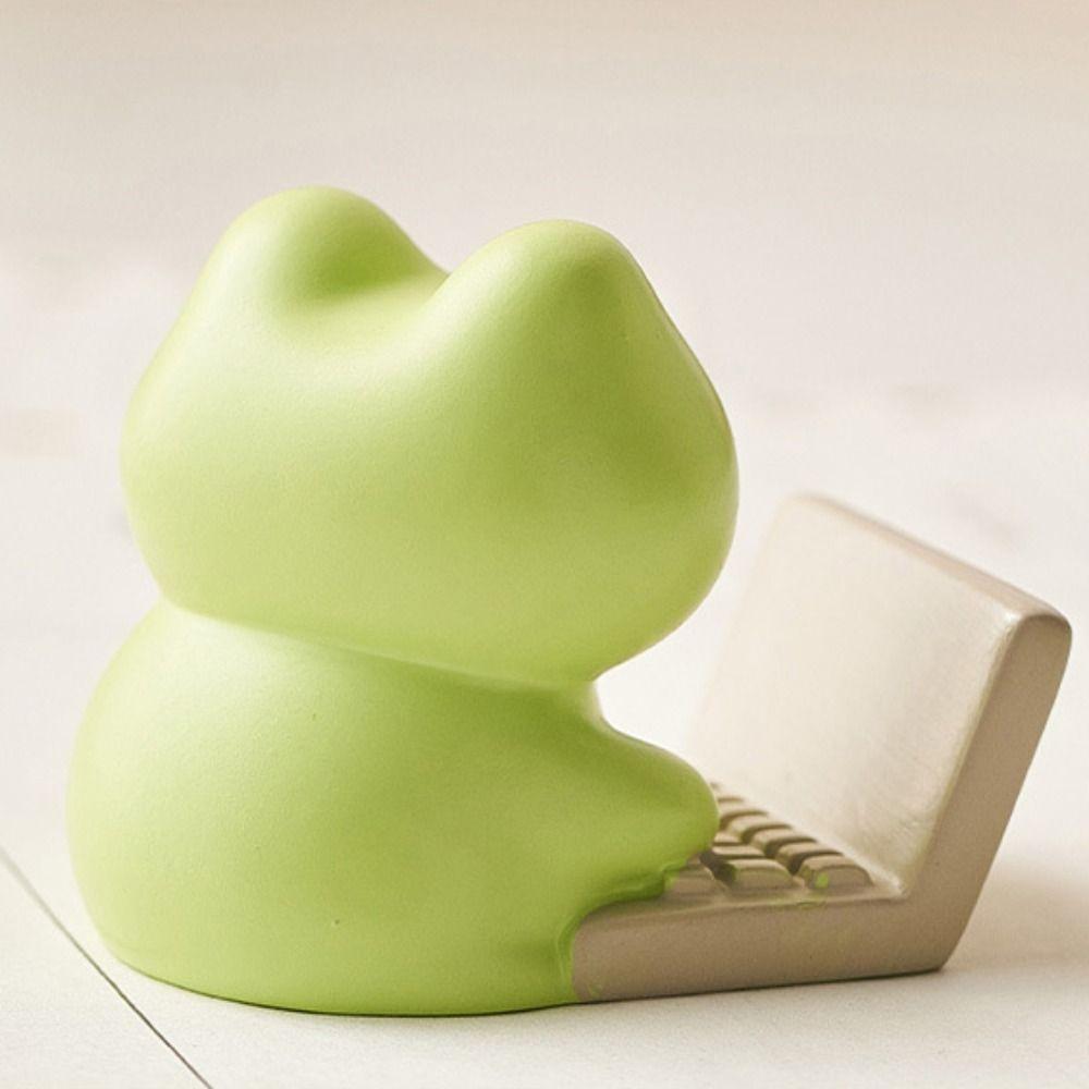 Handmad Frog Resin Figurine Statue Mini Frog Model Toy  Car Diy Accessories