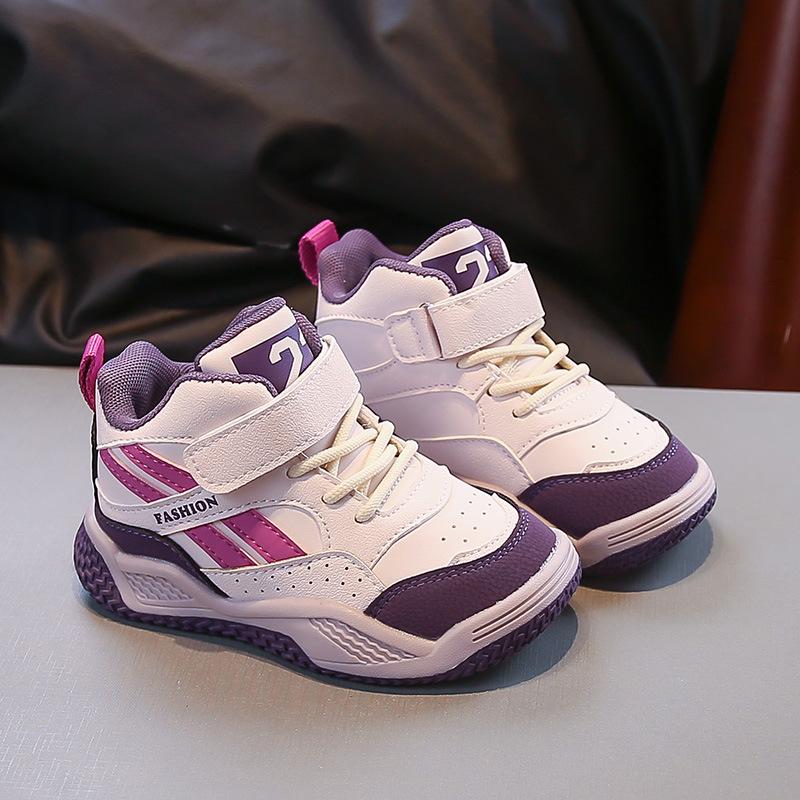 Children's High-top sneakers2026Autumn Stylish Running Shoes for Boys and Girls, Trendy Color-blocking Casual Shoes for Older Children