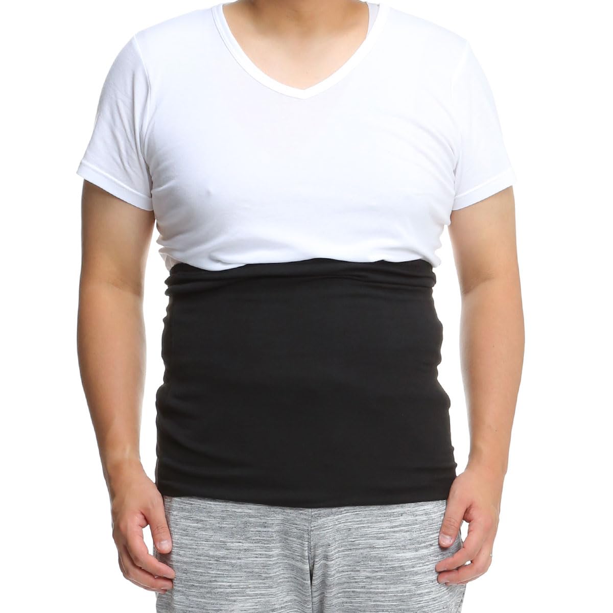 

Sakazen Large Size Super Warm Moisture Absorbing Heat Generating Stretch Soft Touch Belly Band Black 3L [B&T CLUB] Men s / чорний