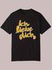 Casual Summer T-shirt - "Ich Liebe Dich" Yellow Letter Print