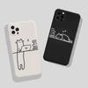 Quirky Animal Cat Couple Phone Case for IPhone 15 14 13 12 11 Pro Max Mini X XR XS Plus SE Cartoon Animal Shockproof Soft Cover