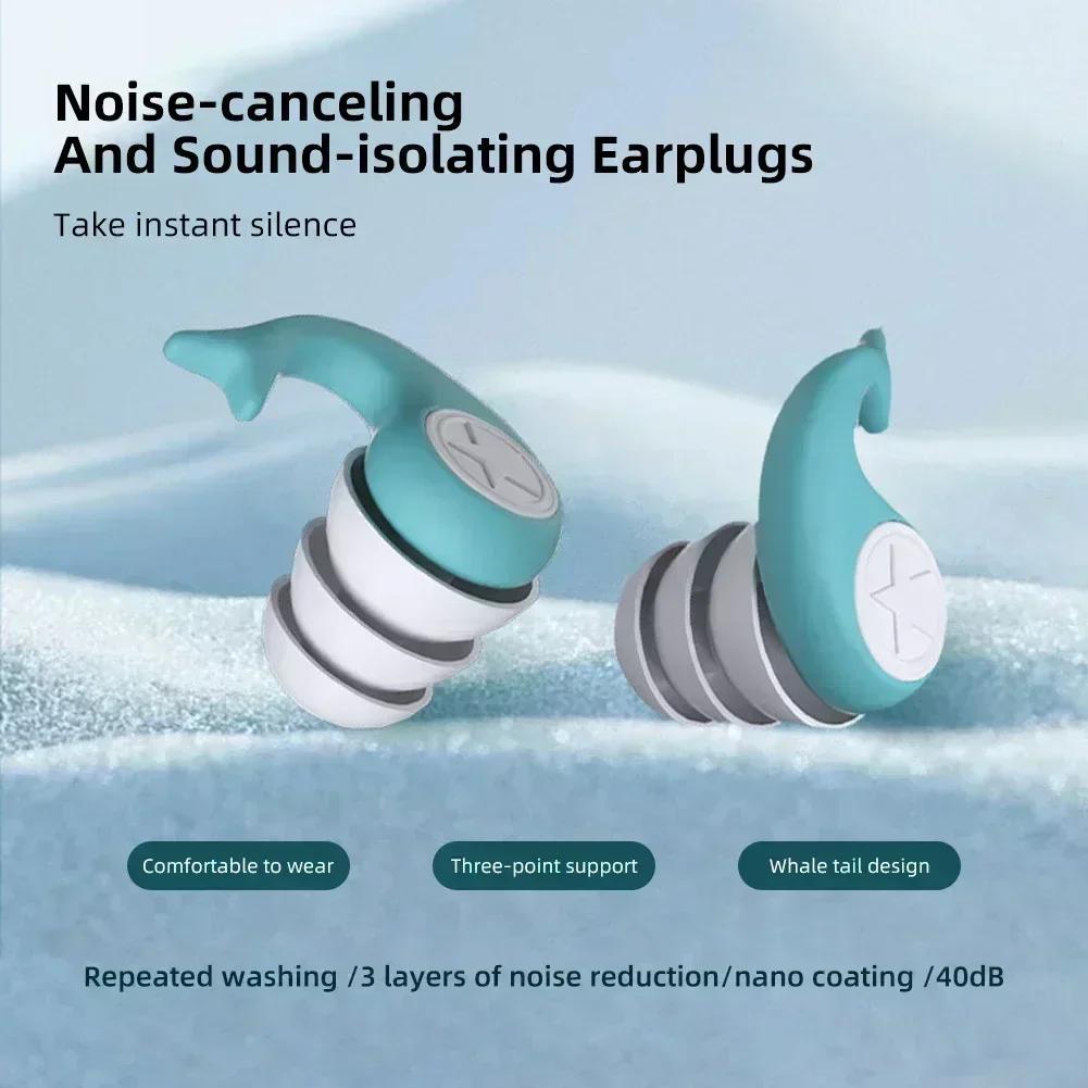 Anti Noise Silicone Earplugs Waterproof Swimming Ear Plugs For Sleeping Diving Surf Soft Comfort Natation Swimming Ear Protector