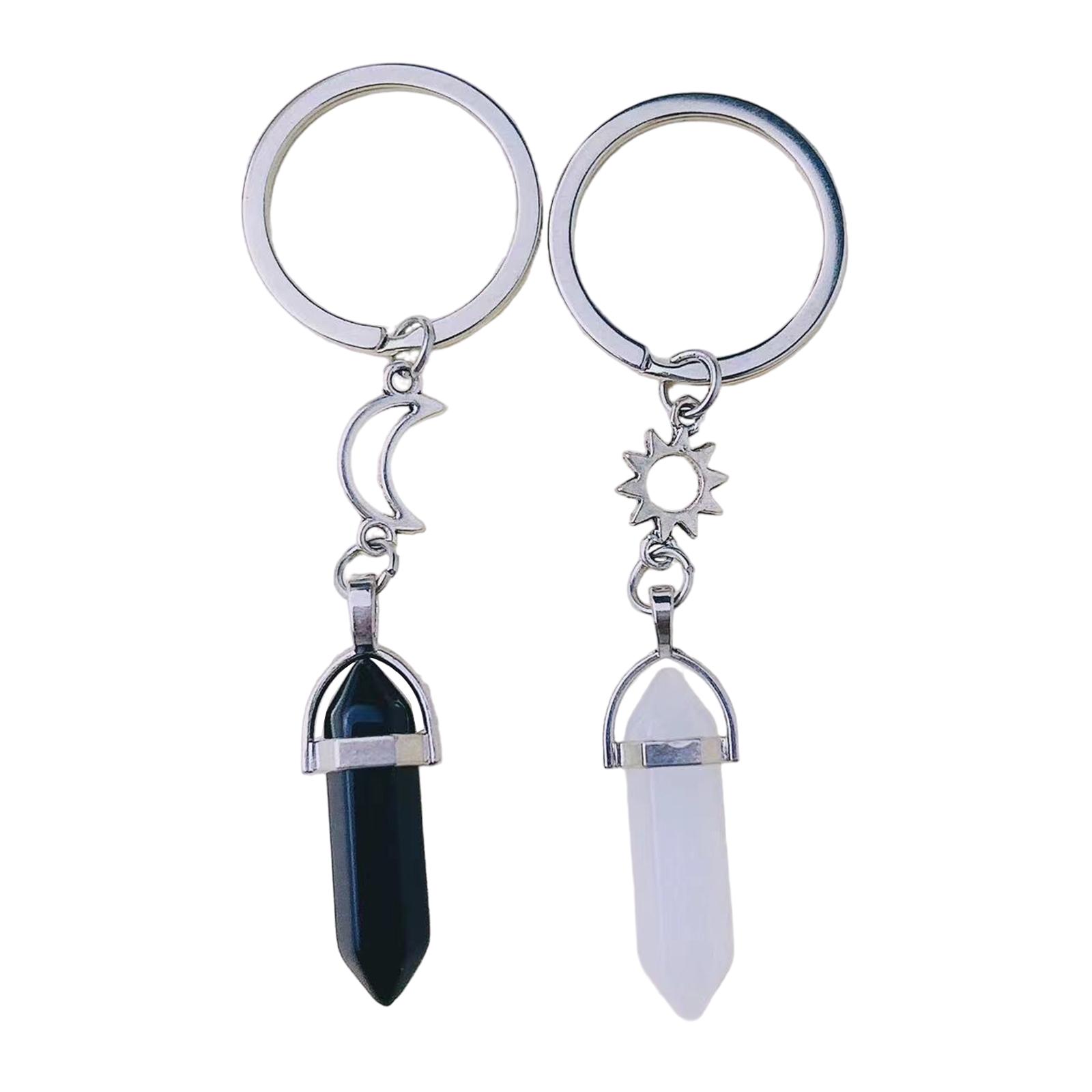 

2 шт. Нежный брелок с камнем в форме сердца, набор, брелок, подвеска для сумки, аксессуар, подарок любви для пар, сплав, различные случаи 2