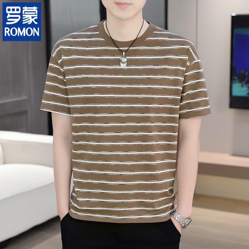 

ROMON Men s Striped Short-Sleeve Cooling T-shirt 2XL