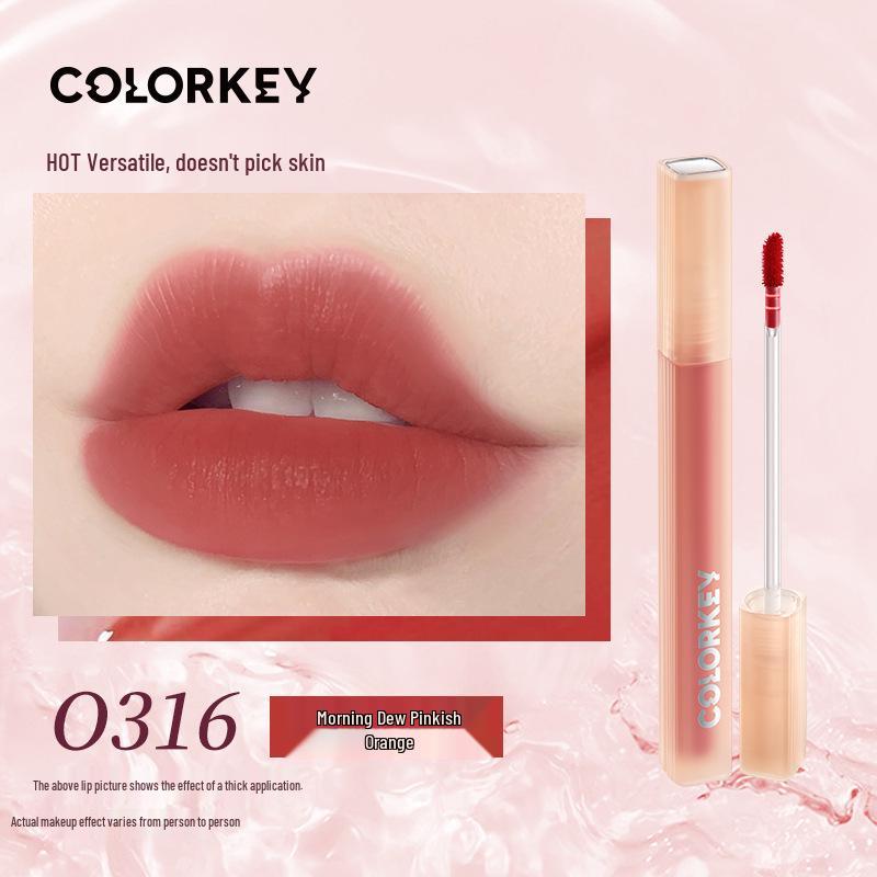 Colorkey Water Mist Lip Glaze: Qixi Capybara Non-Transfer Lipstick for Women