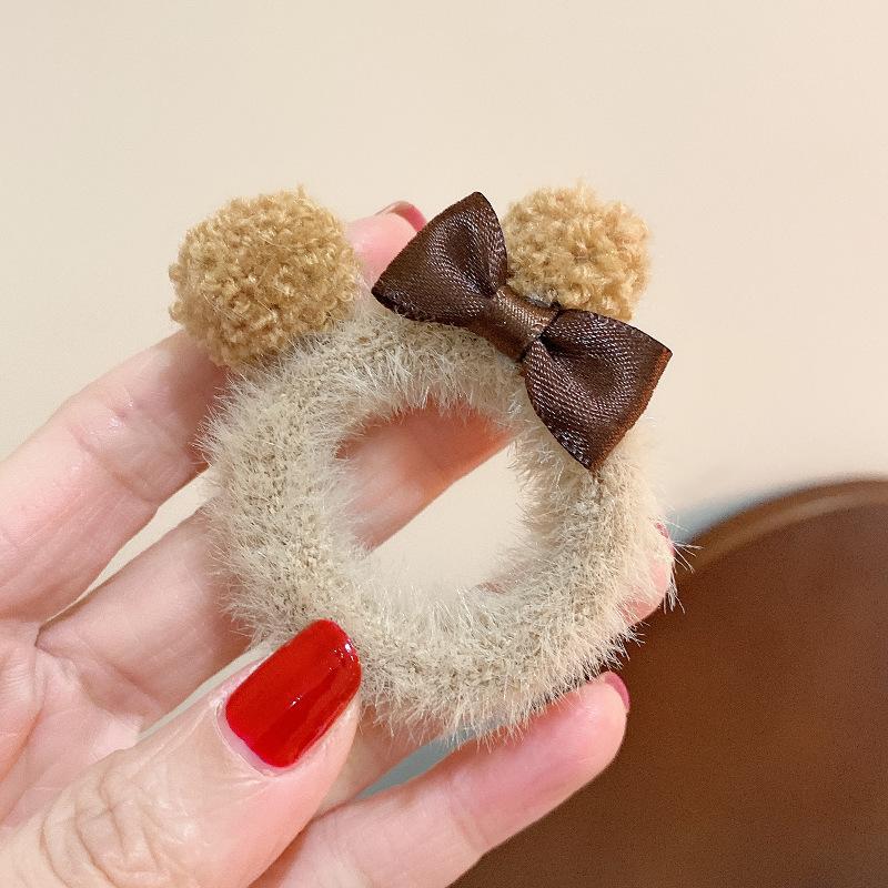 Cat Ears Plush Elastic Hair Bands Cute Hair Rope Ties Girls Barrettes Children Kawaii Headwear Headwear Kids Hair Accessorie