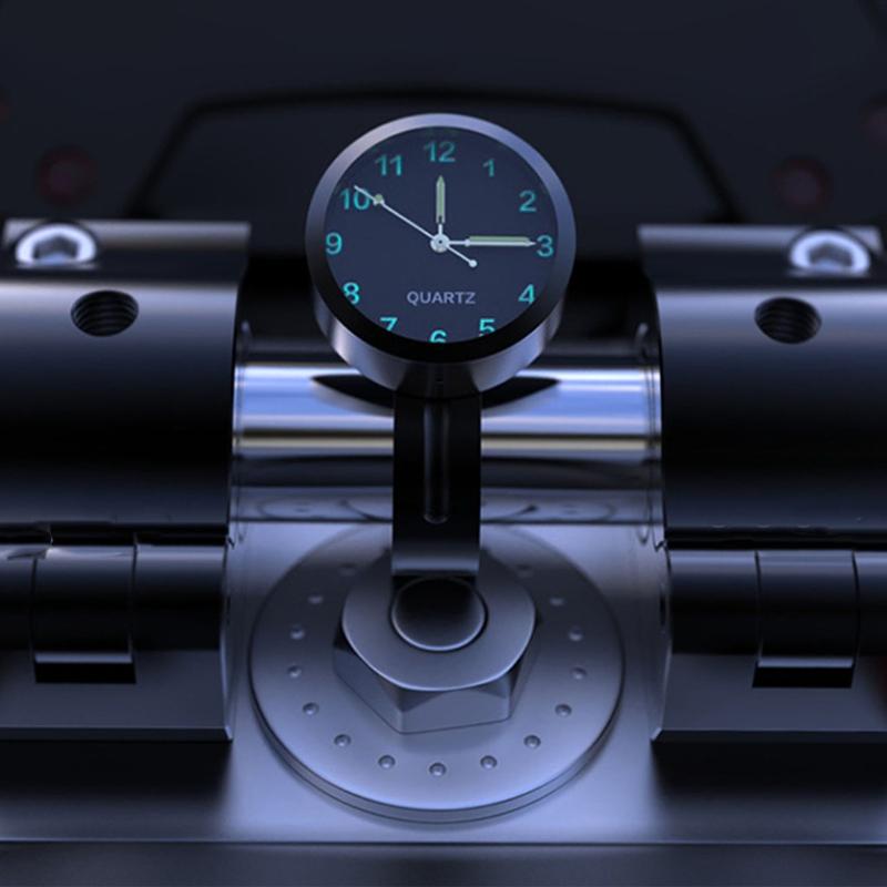 Motorrad Quad Zeitplan Lenkeruhr Uhr Schwarz Leuchtend 22/25mm Lenker