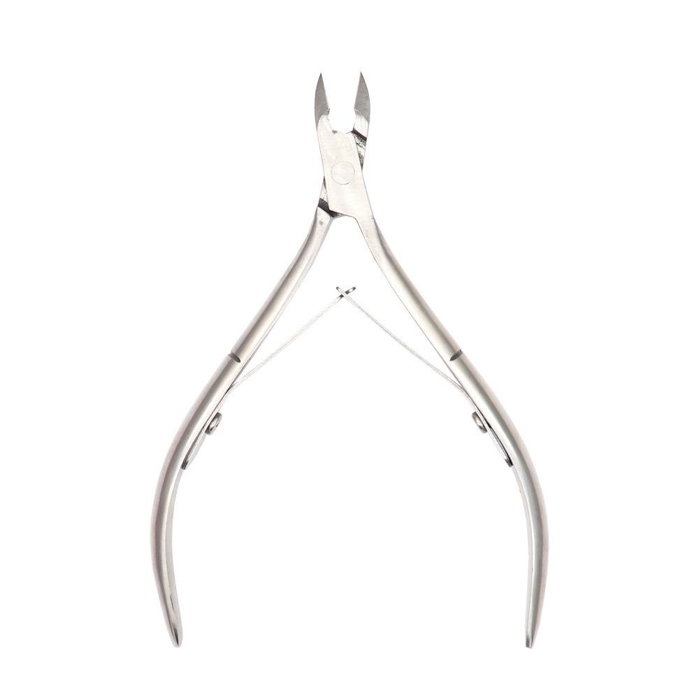 Stainless Steel Cuticle Nipper Set: D501 Pliers, Cow Horn Clippers, Nail File, Eagle Beak Groover, Gray Tool
