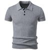 Men's Collared Short-sleeved Knitted T-shirt