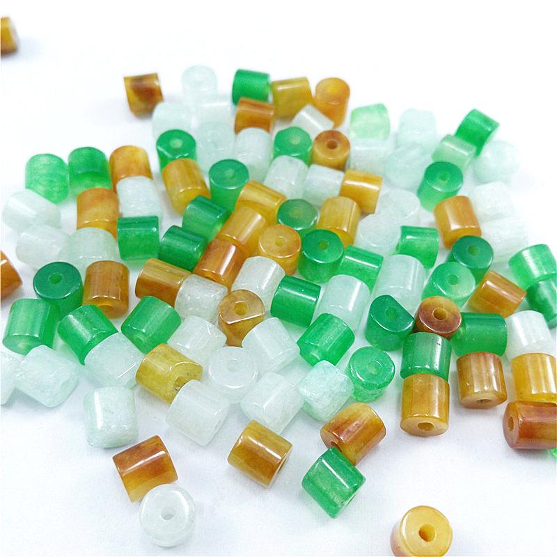 Jade Tricolor Tong Car Wheel Bead Spacer Accessories for Bracelets