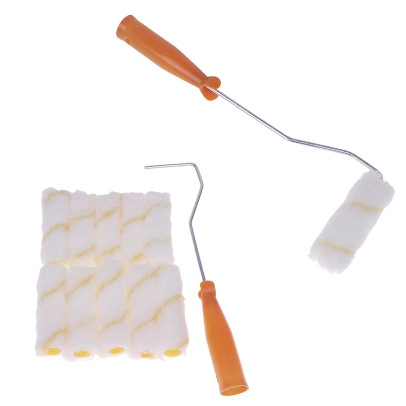 11pcs Paint Roller Kit ,Thumb Roller Core Small Corner Latex Paint Roller Core Small Roller Bracket Polyester Blend