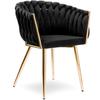 IMPERIA Living Room Armchair, Black Velvet, GLAMOUR LOFT, 1 Pc.