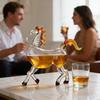 Horse Zodiac Glass Decanter Success At First Try Symbolic Design Hand-Blown Artistic Liquor Dispenser Home Decor Creative Gift for Collectors