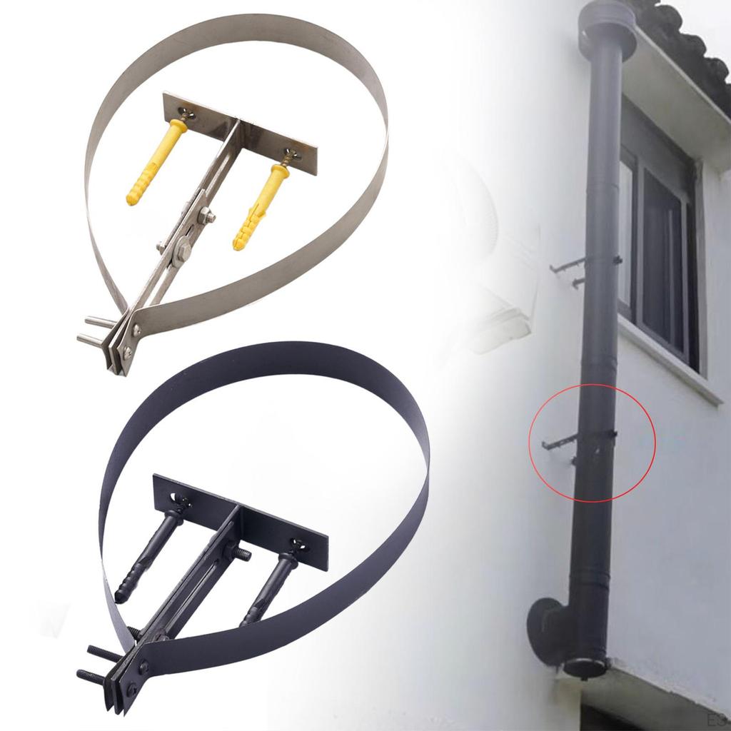 Podpora komínového potrubí s nastavením délky a upevněním