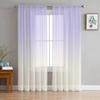 Romantic Purple Gradient Chiffon Sheer Curtains for Living Room Bedroom Home Decoration Window Voiles Tulle Curtain