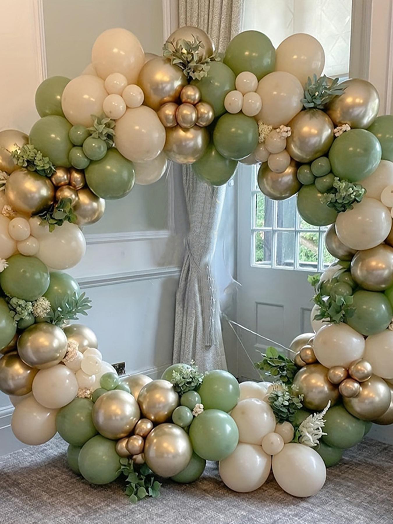 

103 шт. ретро гирлянда из зеленых и белых воздушных шаров бежевый песочный шар арка комплект для дня рождения свадьба День святого Валентина украшение на заднем плане 10inch