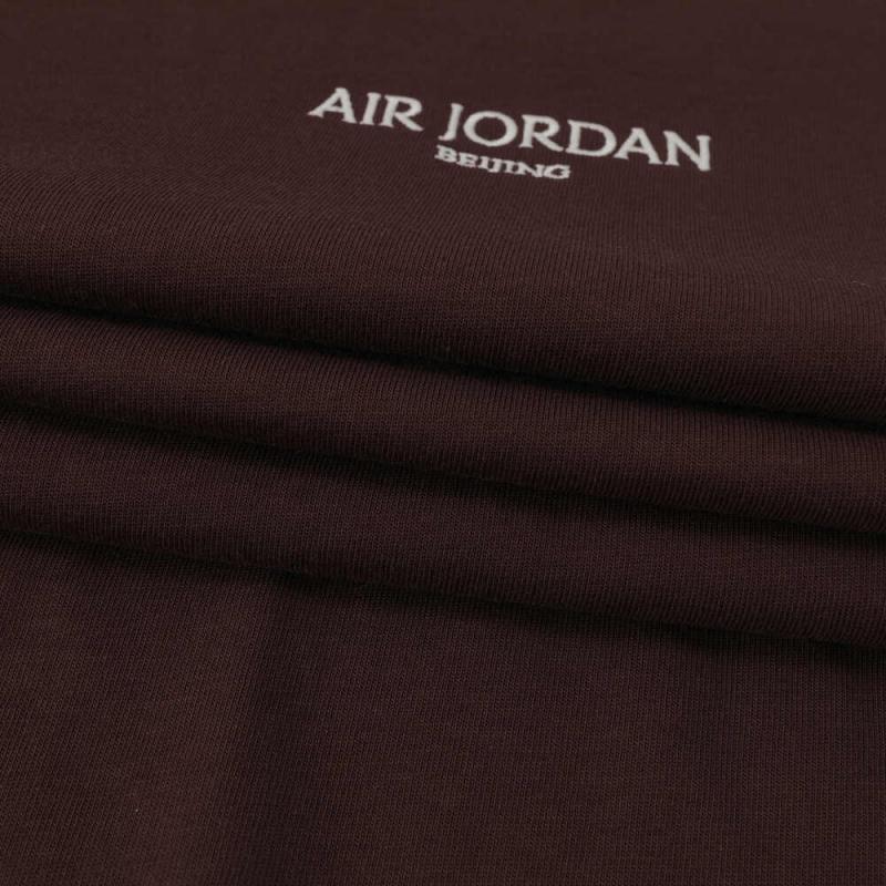 Jordan Letter Embroidery Sports Casual Short Sleeve T-Shirt Men Tops Deep-Red HJ2321-227