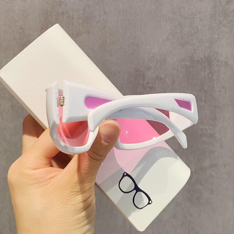 Retro Oval Y2K Fashionable Sports Futuristic Sunglasses For Men Women UV Resistant Sunglasses Punk Sun Glasses Wrap Around Shade