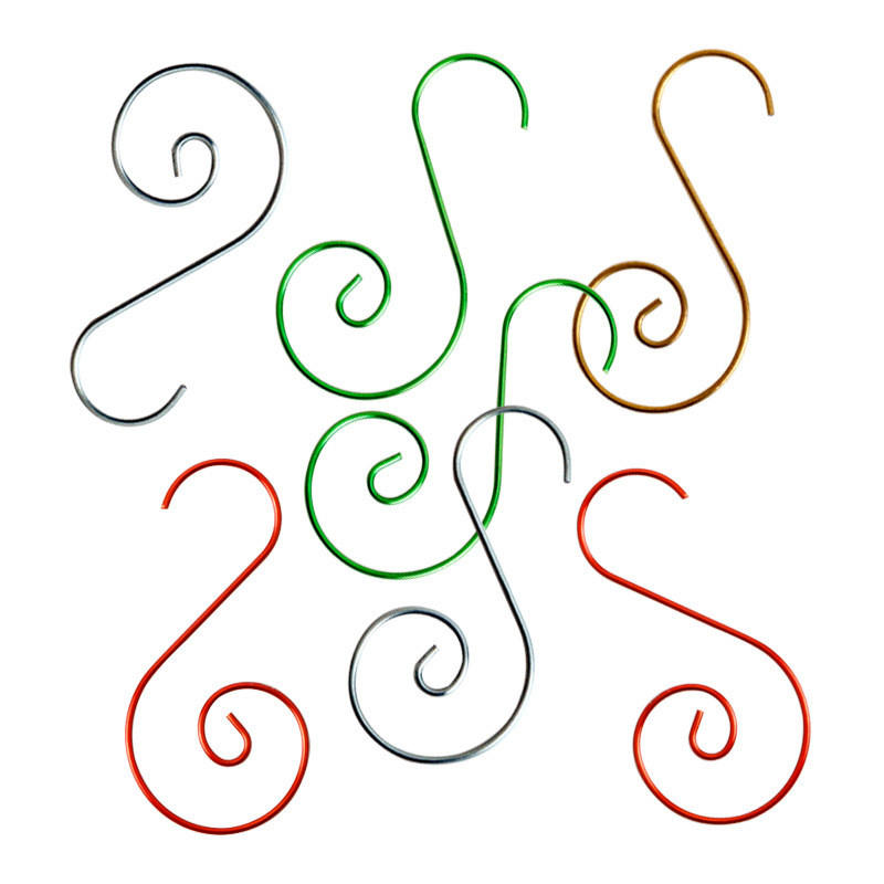 20PCS Christmas Ornament S-Shaped Metal Hook Holder Xmas Tree Balls Pendant Hanging Hooks New-Year Party Decoration Supplies