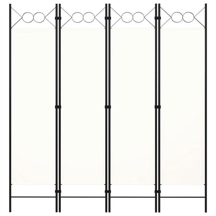 VidaXL Room Divider 4 Panels Cream White 160x180 Cm
