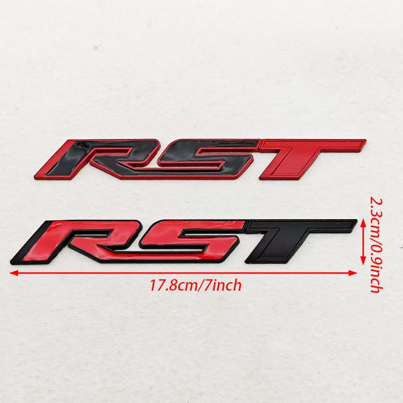 3D Metal Car Sticker Logo RST Emblem Fender Side Rear Trunk Badge For Chevrolet Silverado Tahoe Suburban Traverse Accessories
