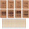32 Pcs Inspirational Notebooks Motivational Ballpoint Pens Thank You Wood Bamboo Pen Inspirational Quote Notepads Small Pocket N