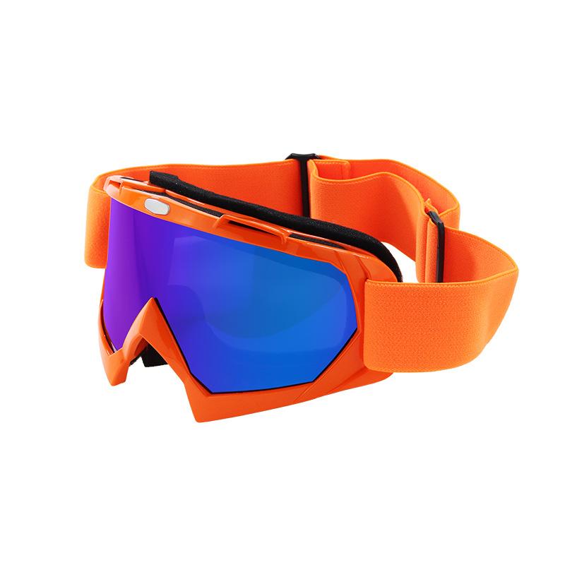 

Outdoor off-road racing motorcycle helmet goggles ski goggles cycling glasses sports protective eyewear Orange frame, orange elas