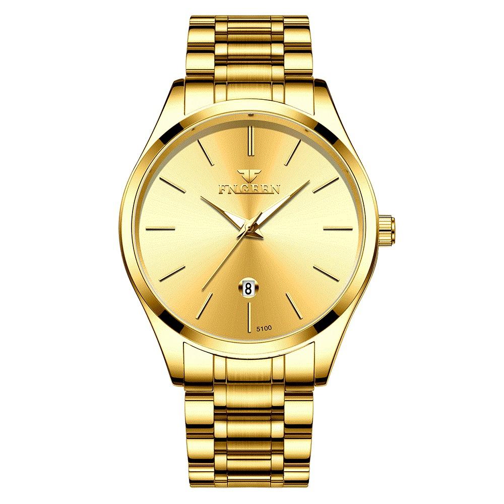 Men's Watch Brand Light Luxury Stainless Steel Calendar Waterproof Men's Business Leisure Fashion Quartz Watch